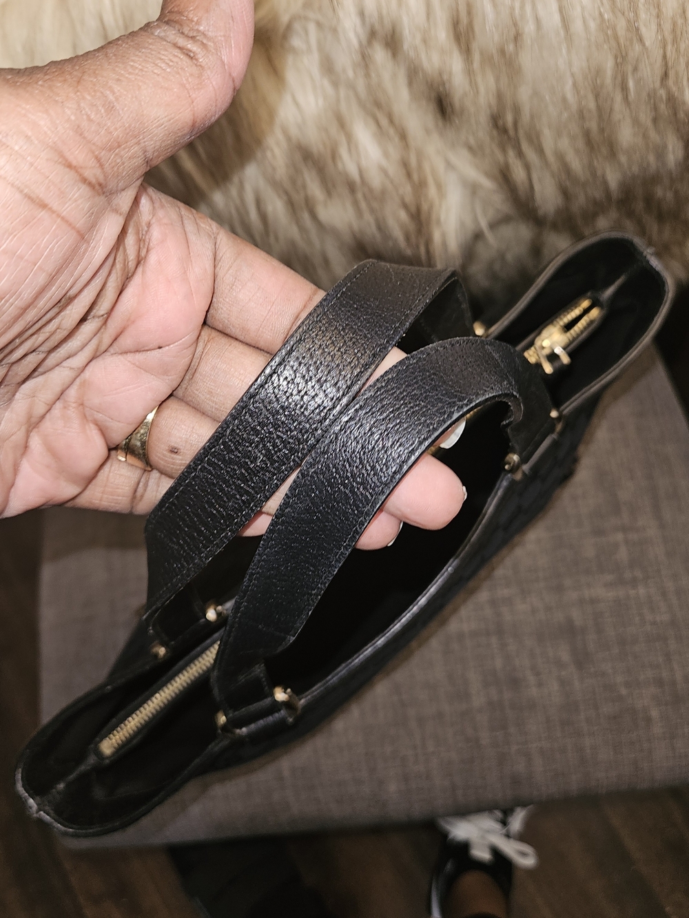 Gucci Black GG Canvas Abbey  Tote W/ Wallet - Picture 10 of 14